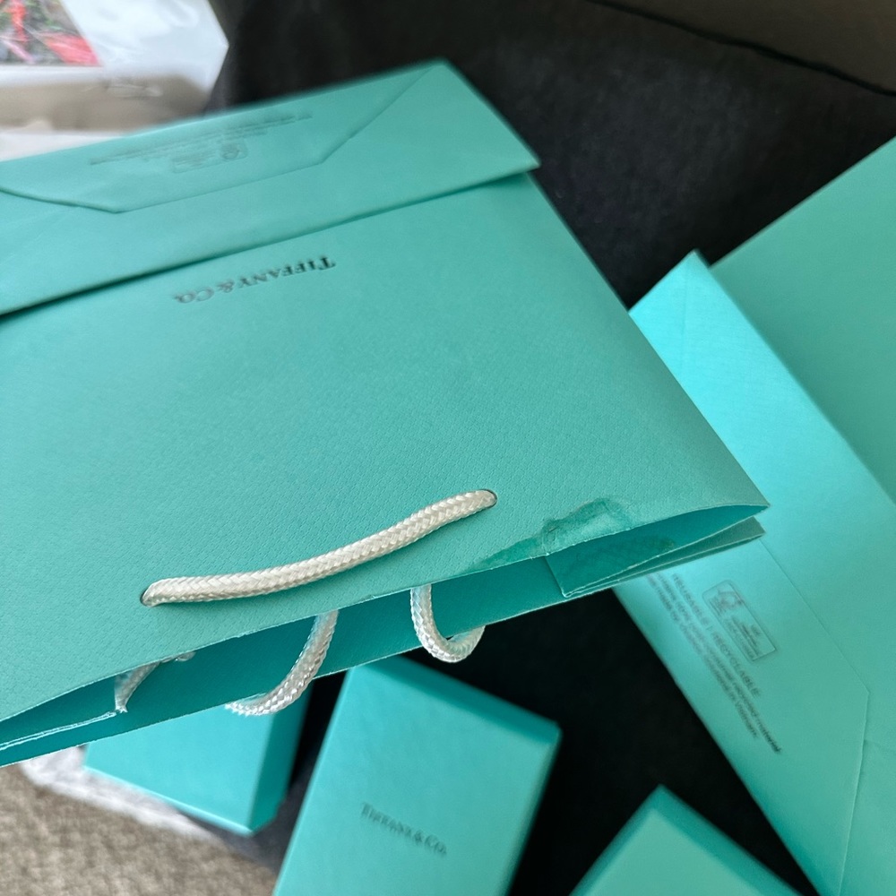 Authentic Tiffany Bags and Boxes with filler and ribbon - Picture 8 of 8